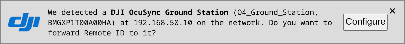 Scout detected a DJI O4 Ground Station on the network